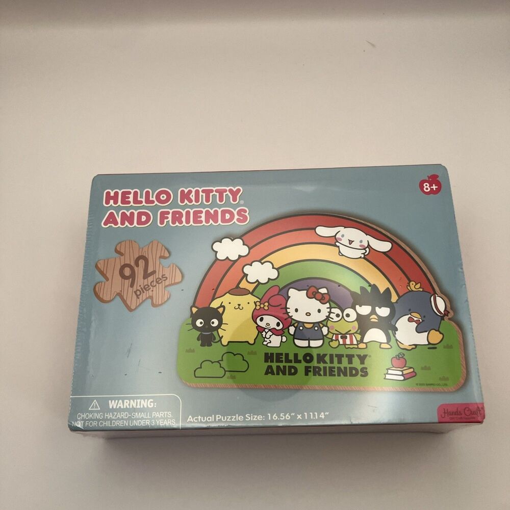 Hello Kitty & Friends Rainbow WOOD Jigsaw Puzzle  SEALED -Christmas, Toys
